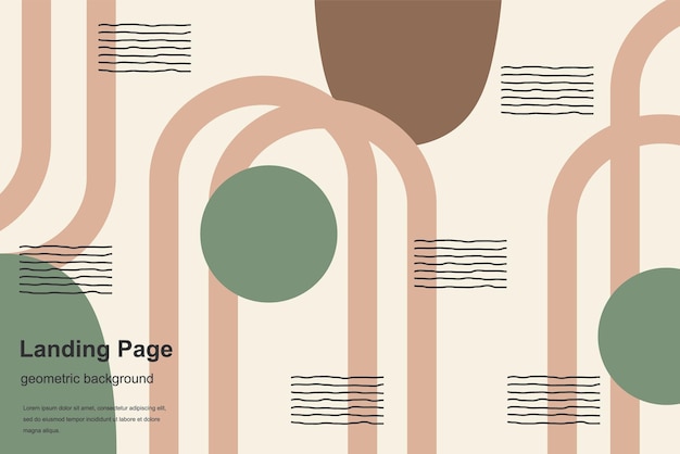 Abstraktes Homepage-Design modernes Landing Page-Vorlagenkonzept Geometrisch farbenfrohes abstraktes Banner