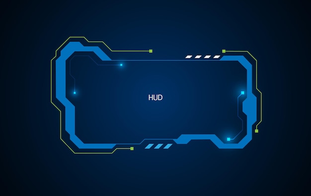 Abstraktes hud ui gui zukünftiges futuristisches Bildschirmsystem virtuelles Design. Vektorillustration eps10