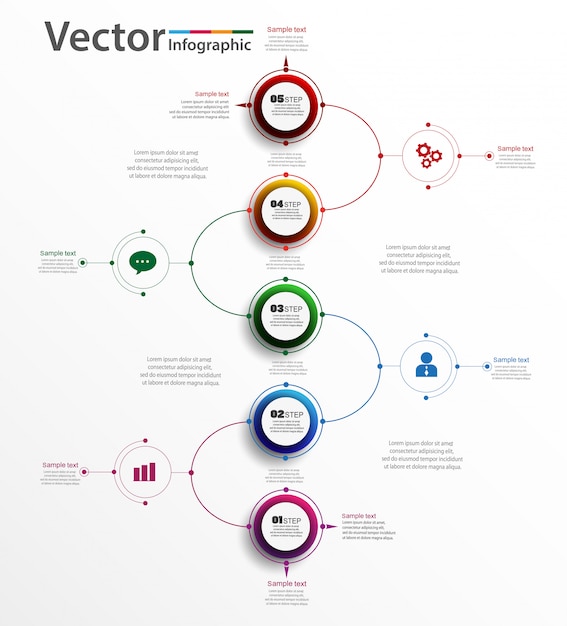 Abstraktes infographic element für geschäft