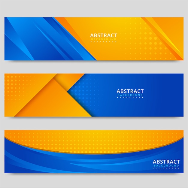 Abstraktes konzept-banner-set