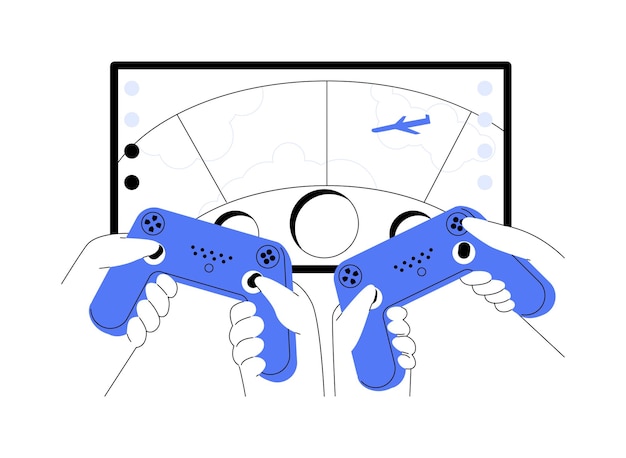 Vektor abstraktes konzept für konsolenspiele, vektorgrafik