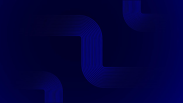 abstraktes kreisförmiges blaues Gradientenmuster minimalistische Linienkunst dunkler Hintergrunddesign