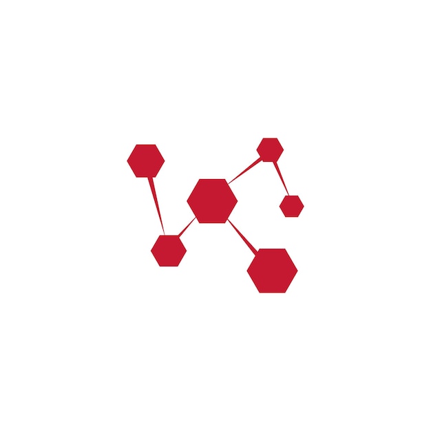 Abstraktes logo der molekülverbindungsgemeinschaft