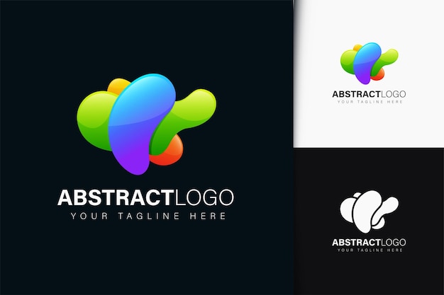 Abstraktes logo-design mit farbverlauf