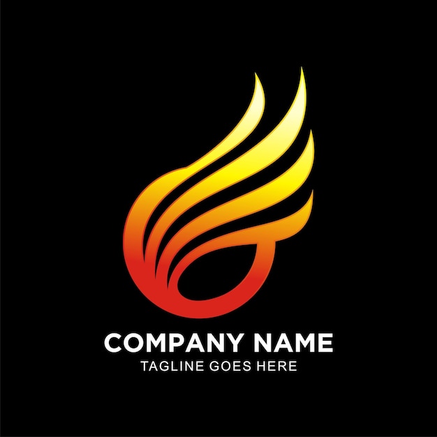 Abstraktes Logo-Designkonzept für Unternehmensfinanzierung und Energie