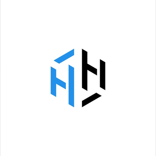 Abstraktes Logo-Konzept Buchstabe H Minimal illustriertes Vektordesign