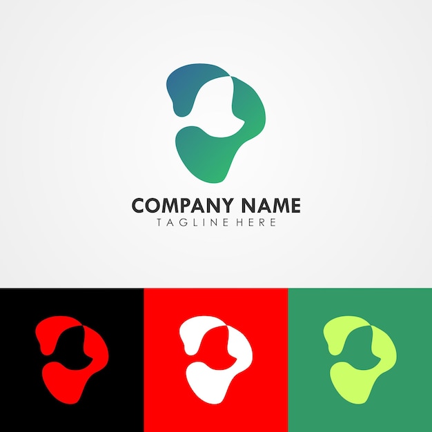 Abstraktes Logodesign für Tierhandlungen, Designvorlage mit Katzen- und Hundetiersymbolen