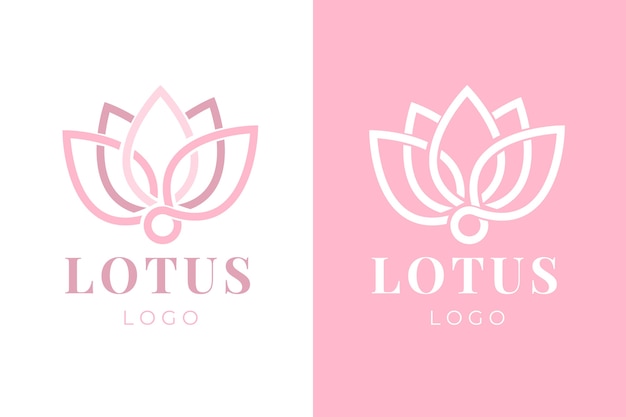 Abstraktes lotus-logo in zwei versionen