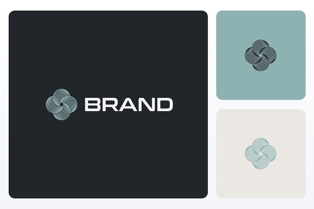 Abstraktes minimalistisches digitales Multimedia-Logo-Design