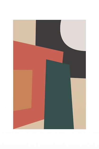 Abstraktes minimalistisches Wandkunst-Dekorationsplakat