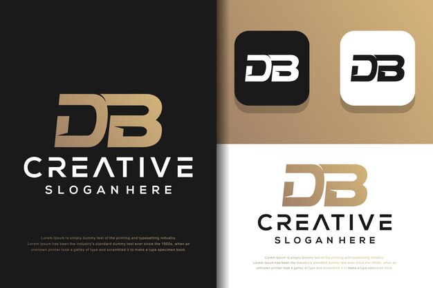 Abstraktes Monogramm-Buchstaben-DB-Logo-Design