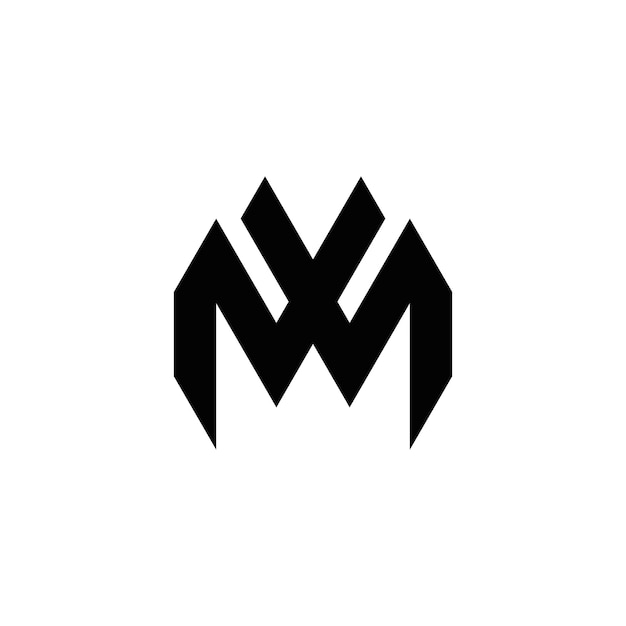 Abstraktes MW-Initialen-Monogramm-Logo-Design, Symbol für Unternehmen, einfach, elegant