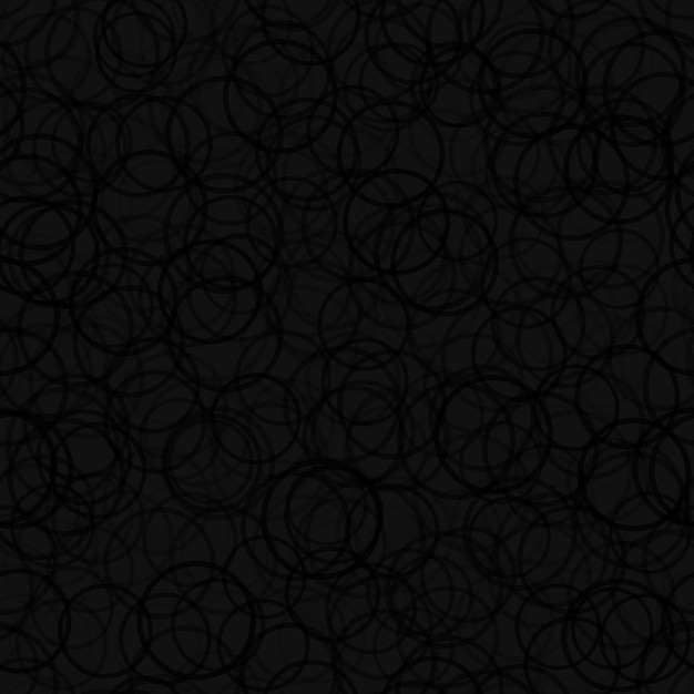 Vektor abstraktes nahtloses muster zufällig angeordneter konturen von kreisen in schwarzen farben