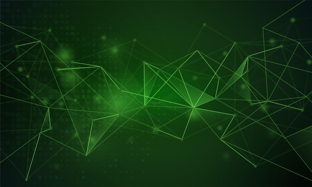 Abstraktes Netzwerkkommunikationsbanner mit niedrigem Poly-Design
