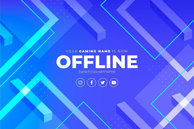 Abstraktes offline zuckendes Banner