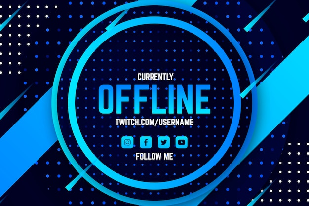 Abstraktes offline zuckendes Banner