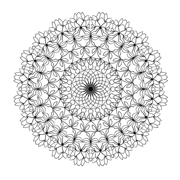 Abstraktes Ornament Mandala elegantes Muster Malseitenelement