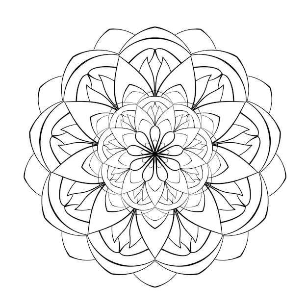 Abstraktes ornament mandala elegantes muster malseitenelement