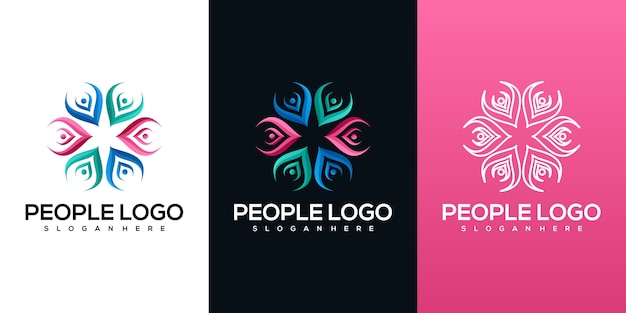 Abstraktes Personenlogo
