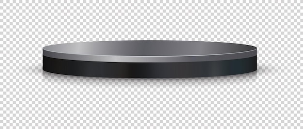 Abstraktes Podest-Podium 3D-Design auf transparentem Hintergrund Minimaler leerer Standkonzept 3D-Form für die Präsentation von Produkten Display-Bühne Showcase kosmetische Werbung Werbung Vektorgeometrie