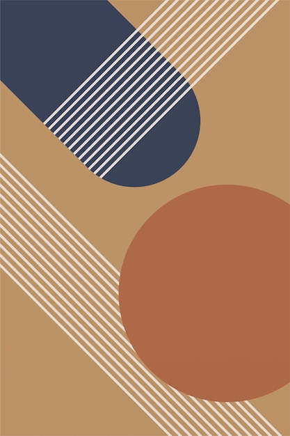 Abstraktes Poster Mitte des Jahrhunderts Moderne farbenfrohe Drucke Geometrische Kunst Drucke Geometrische Formen Zeitgenössischer Druck Abstrakte Wandkunst