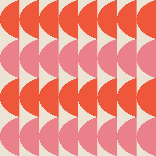 Abstraktes retro-geometrisches nahtloses Muster Geometrisches nahtloses Muster im modernen Stil der Mitte des Jahrhunderts Vec