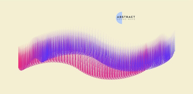 Abstraktes schallwellen-equalizer-vektordesign