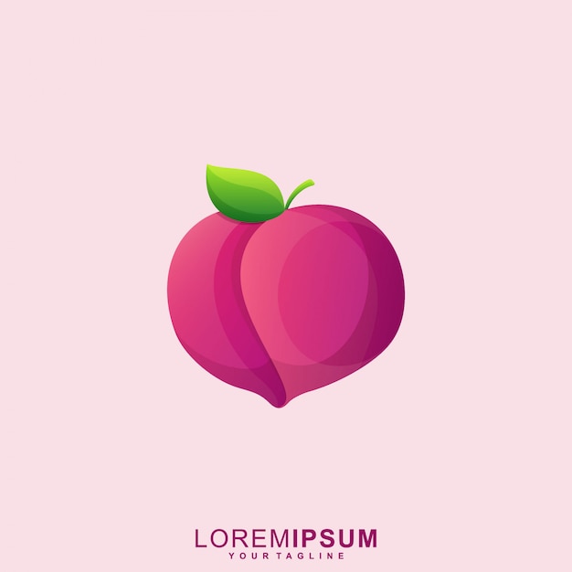 Abstraktes schönes apple premium logo