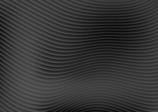 Abstraktes schwarzes Wellen- und Linienmusterdesign