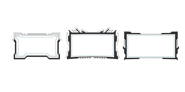 Abstraktes Sci-Fi-Frame-Vorlagen-Layout-Design-Konzept-Hintergrund-Vektorillustrationx9