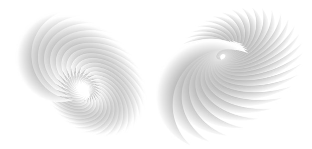 Abstraktes Spiraltor-Gestaltungselement auf weißem Hintergrund von Twist-Linien