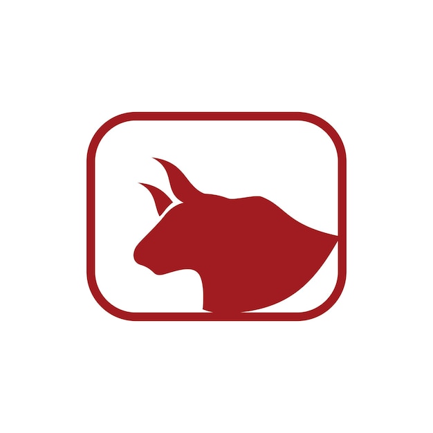 Abstraktes stier-logo, vektorgrafiken, design-symbol-logo