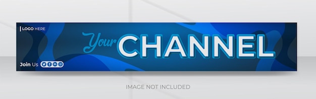 Abstraktes YouTube-Kanal-Cover oder Banner-Design-Vorlage