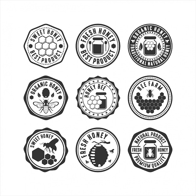 Abzeichen honigbiene logo sammlung