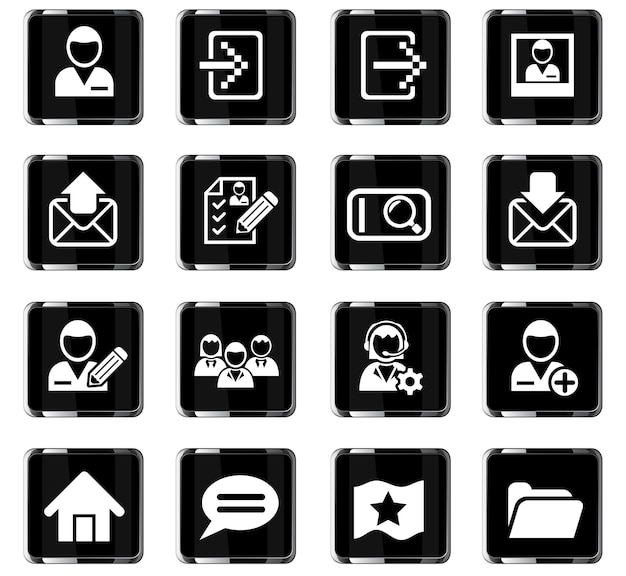 Accaunt web-icons für das design der benutzeroberfläche