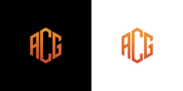 Acg-buchstaben-logo-design-polygon-monogramm-symbol-vektor-vorlage