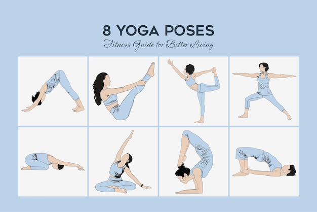 Acht einfache yoga-übungen, um gesund zu bleiben