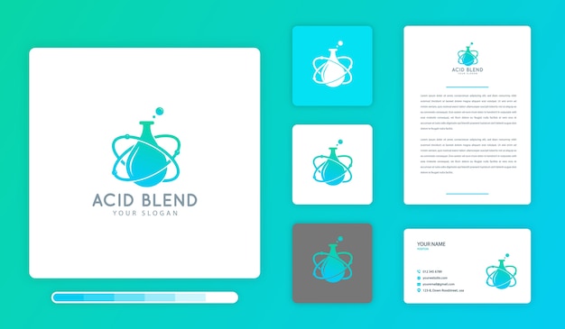 Acid blend logo design vorlage