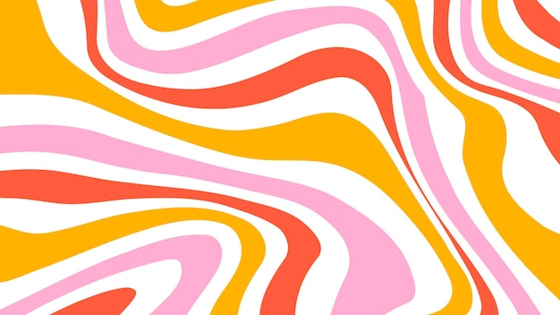 Acid Wave Rainbow Line Hintergründe in den 1970er Jahren 1960er Hippie-Stil y2k Tapetenmuster Retro Vintage 70er 60er Groove psychedelische Poster Hintergrund Sammlung Vektor Design Illustration