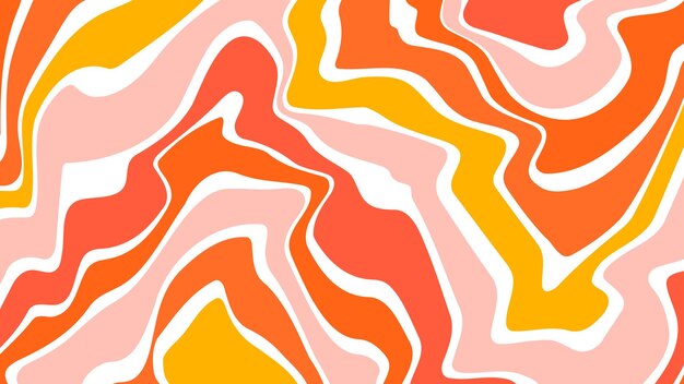 Acid Wave Rainbow Line Hintergründe in den 1970er Jahren 1960er Hippie-Stil y2k Tapetenmuster Retro Vintage 70er 60er Groove psychedelische Poster Hintergrund Sammlung Vektor Design Illustration