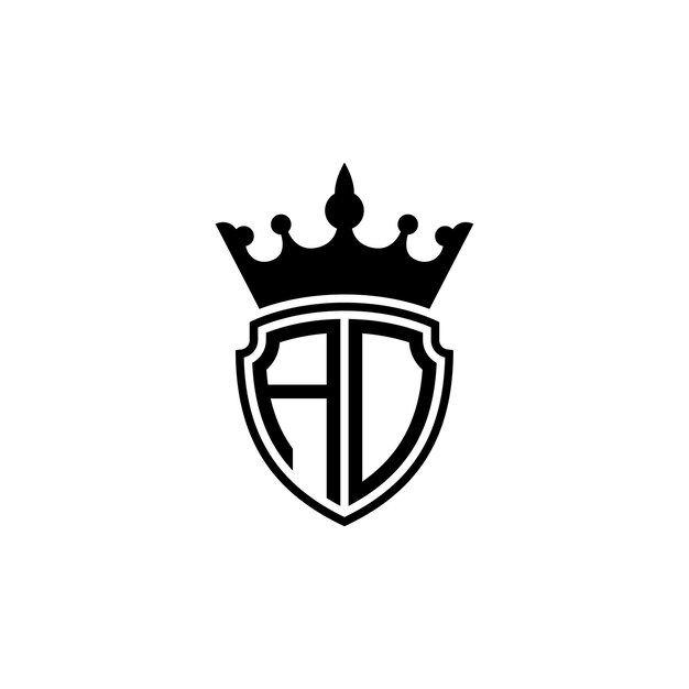 AD-Monogramm-Logo-Design, Buchstabe, Text, Name, Symbol, monochromes Logo, Alphabet-Zeichen, einfaches Logo