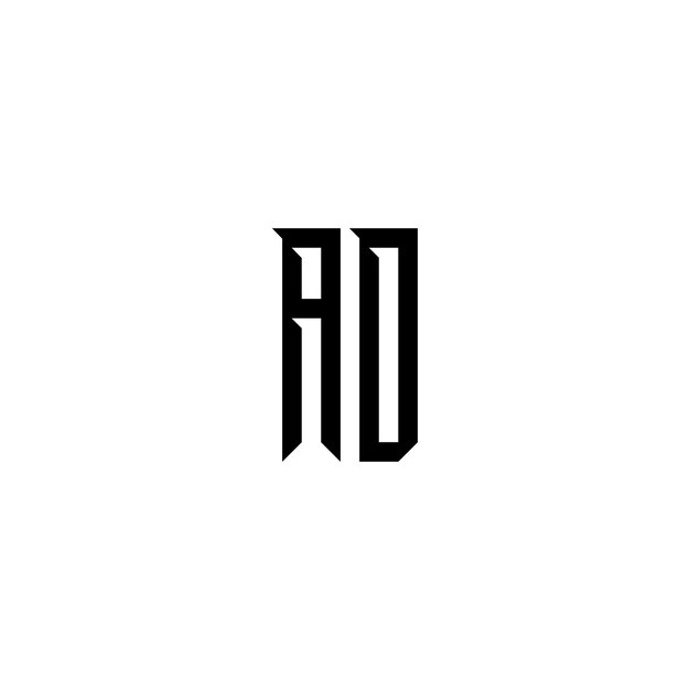 AD-Monogramm-Logo-Design, Buchstabe, Text, Name, Symbol, monochromes Logo, Alphabet-Zeichen, einfaches Logo