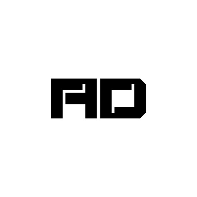 AD-Monogramm-Logo-Design, Buchstabe, Text, Name, Symbol, monochromes Logo, Alphabet-Zeichen, einfaches Logo