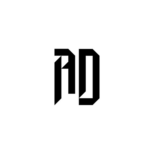 AD-Monogramm-Logo-Design, Buchstabe, Text, Name, Symbol, monochromes Logo, Alphabet-Zeichen, einfaches Logo