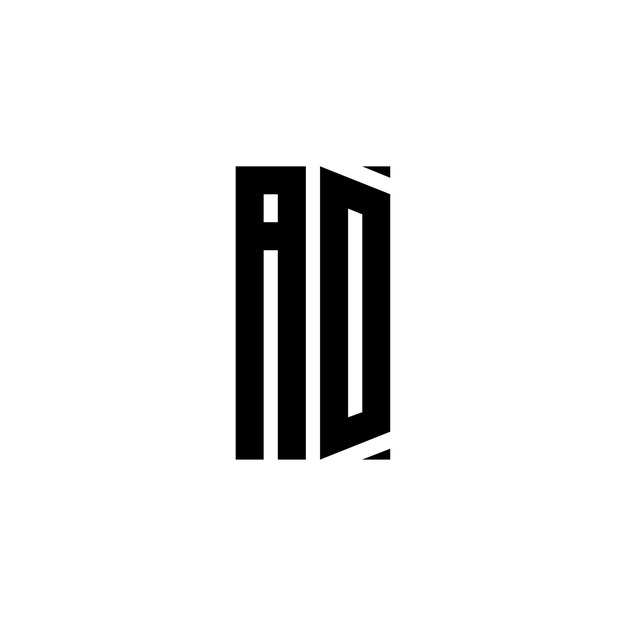 AD-Monogramm-Logo-Design, Buchstabe, Text, Name, Symbol, monochromes Logo, Alphabet-Zeichen, einfaches Logo