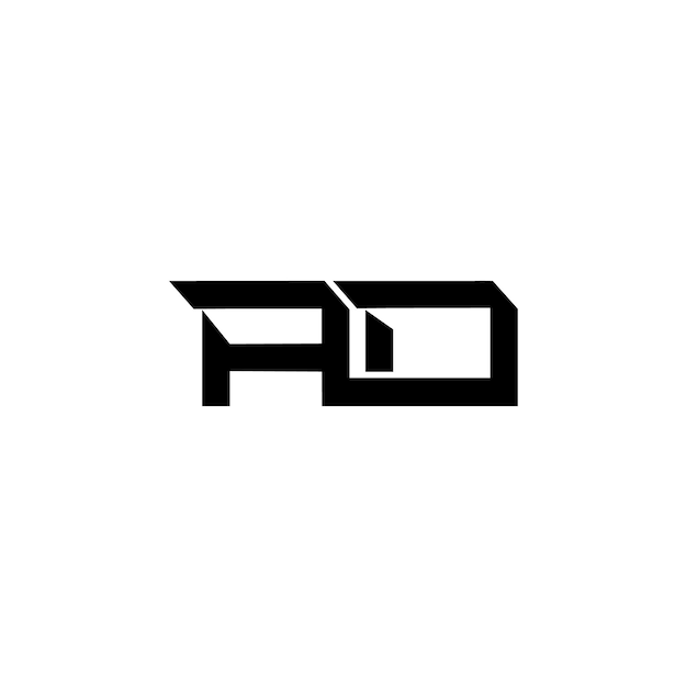 AD-Monogramm-Logo-Design, Buchstabe, Text, Name, Symbol, monochromes Logo, Alphabet-Zeichen, einfaches Logo