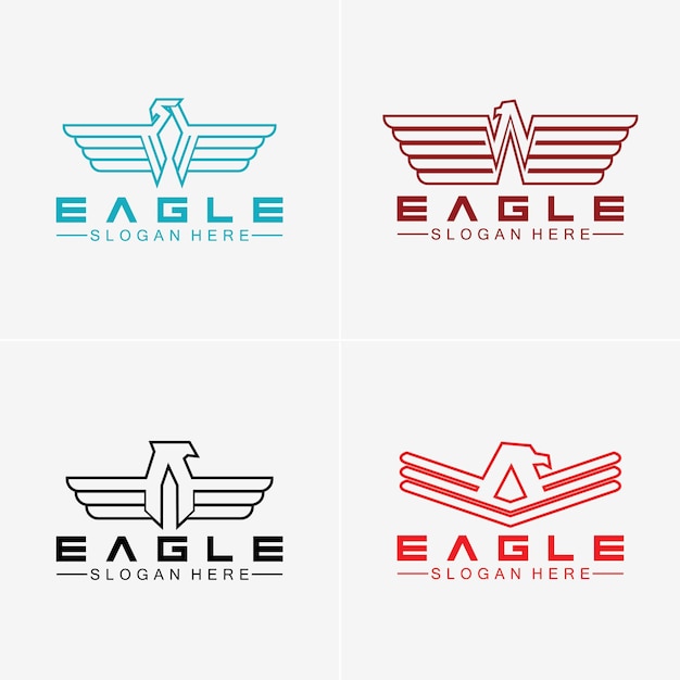 Adler-Logo-Vektor-Design Falke-Logo-Vorlage Falke-Illustration