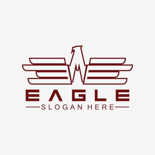 Adler-Logo-Vektor-Design Falke-Logo-Vorlage Falke-Illustration