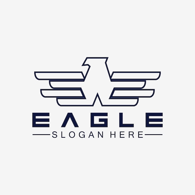 Adler-Logo-Vektor-Design Falke-Logo-Vorlage Falke-Illustration