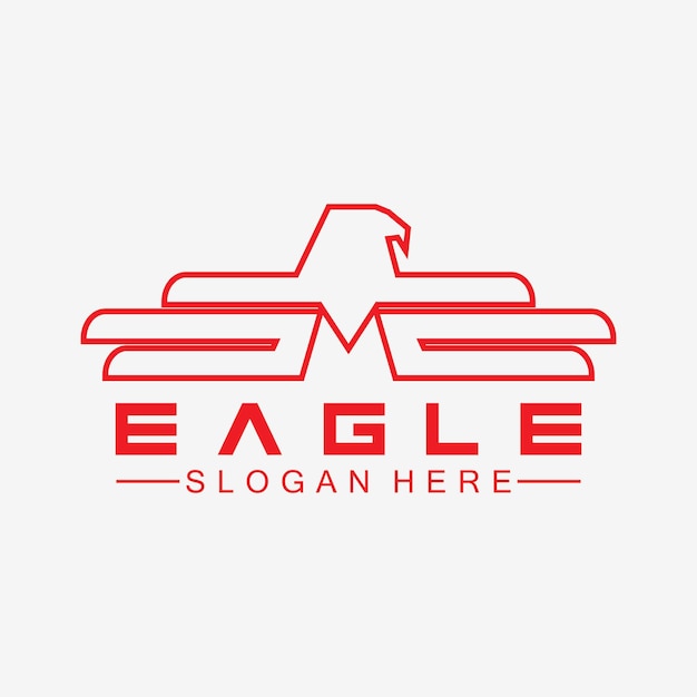 Adler-Logo-Vektor-Design Falke-Logo-Vorlage Falke-Illustration